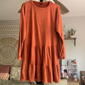 Orange long sleeve dress